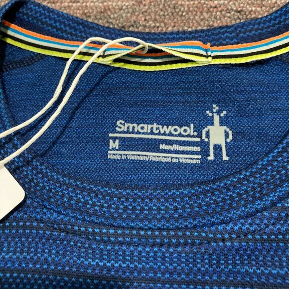 SMARTWOOL Men's M Classic Thermal Merino Base Layer Crew Shirt NAVY COLOR SHIFT - Picture 6 of 12